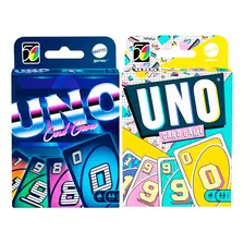 Jogo De Carta Uno Coleção Iconic 50 Anos Kit 2 Baralhos