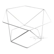 Soporte Para Bandeja Hexagonal Metalico 25x22cm Decoracion 