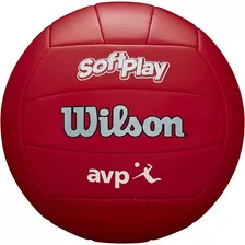 Pelota De Voleibol Wilson Avp Soft Play, Color Rojo