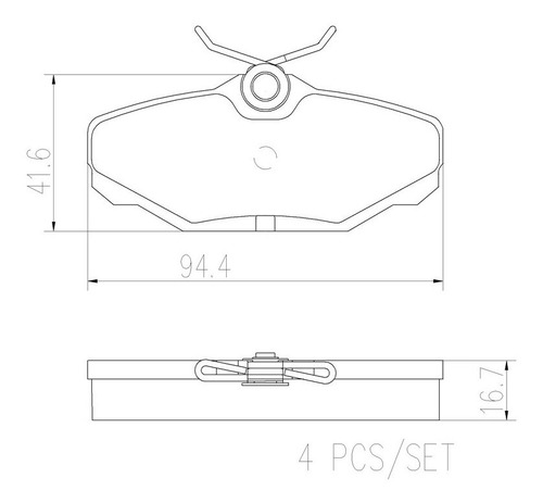 Set-4 Balatas Ceramica Traseras Ford Taurus 3.2l V6 93 A 95 Foto 2