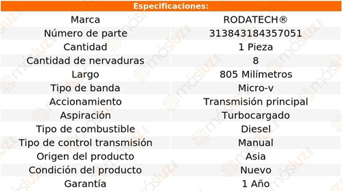 (1) Banda Accesorios Micro-v T/principal Ml320 3.0lv6 07/08 Foto 2