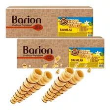 Kit 2 Caixas Tubetes Wafer Baunilha Barion 1kg Cada 