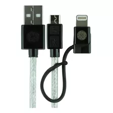 Cable 2 En 1 Micro Usb Con Adaptador Lightning 1,80 M