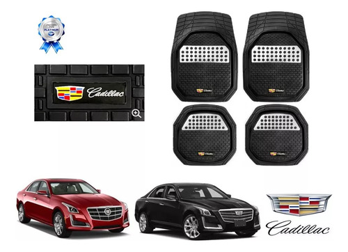 Tapetes 4pz Bandeja 3d Logo Cadillac Cts 2014 A 2018 2019 Foto 3