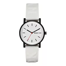 Reloj Mujer Dkny Ny2602malla Color Blanco