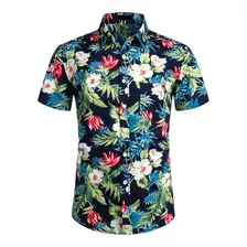 Camisa Hawaiana Con Estampado Floral Para Hombre Playera De