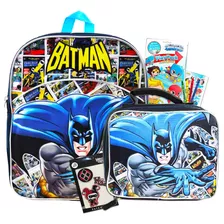 Conjunto De Mochila Batman Con Lonchera Para Ninos Pequenos