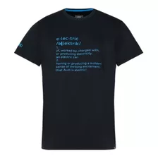 Camiseta Eletric Preta Com Azul Original Audi