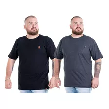 Kit 2 Camisetas Camisas Blusas Básicas Plus Size G1 G2 G3 