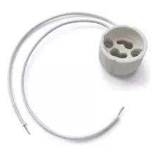 Zocalo Conector Gu10 Ceramico Con Cable Pack X 10