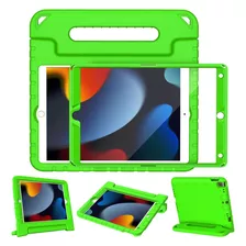 Funda iPad 10.2 Ltrop Antichoque Con Manija Mano Verde