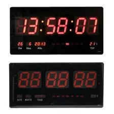 Reloj Digital Pared Led Jh4600 Fecha Temperatura Grande 47cm