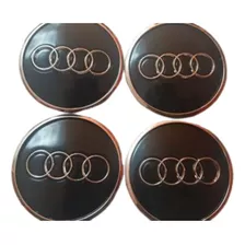 4 Tapas Central Llanta Audi 61 Mm Color Negro