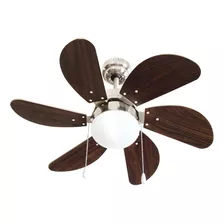 Ventilador De Techo Con Lampara 75cm 50w Chocolate Benelux