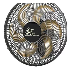 Ventilador De Parede Delta Free 40cm 150w Venti-delta Bivolt Cor Da Estrutura Preto Cor Das Pás Dourado 110v/220v