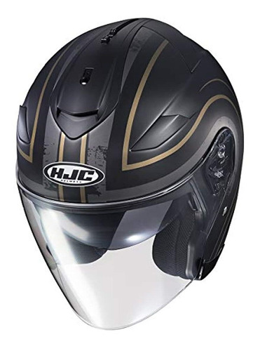 Casco De Moto Talla S, Color Negro-dorado, Hjc Helmets Foto 4