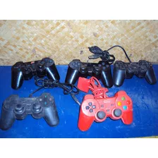 Controle Playstation Ps2 /outros ;lote 5 Pçs ;sem Teste 