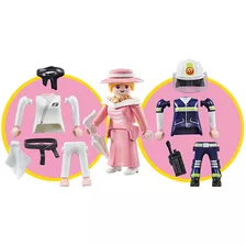Playmobil 9855 3 Figuras Niña Karateca Policía Y Dama Stock