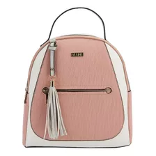 Backpack Rosa Con Gris Vi Line Para Mujer Bw01