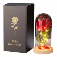 Rosa Eterna Luz Botella Led Flor Regalo Valentín Para Rojo