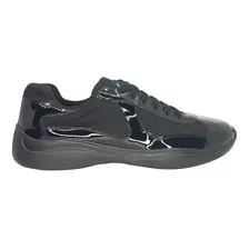 Prada Tenis America's Cup Patent Leather & Technical Fabric