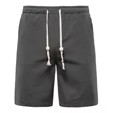 Pantalones Cortos Para Hombre, Talla Grande, Cintura Elástic