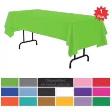 Mantel Rectangular Plástico Fiesta Amscan Color Verde Kiwi