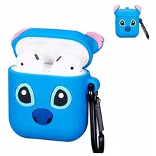 Funda De Silicona Para AirPods Azul (stitch)