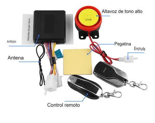 Alarma Para Moto De Largo Alcance Con 2 Controles Kit Sensor Foto 4