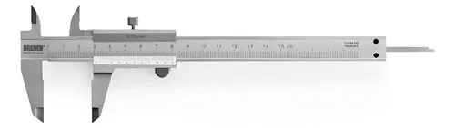 Calibre Metalico Escala Vernier Y Mm Bremen 150mm 7117 Dgm