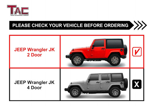 Tac Sidewinder - Estribos Para Jeep Wrangler Jk 2007-2018 De Foto 3