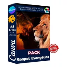 Pack Canva Gospel Evangelico Cristão,88 Artes+ Bonus
