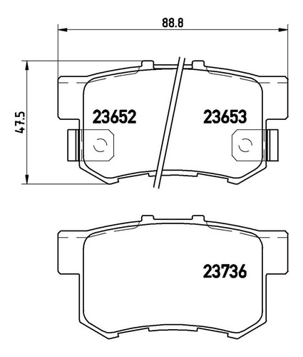 Balatas Traseras / Honda Odyssey Lx 1995 A 1998 Semimetlica Foto 2