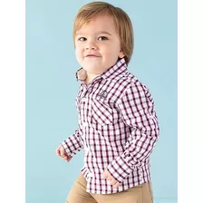 Camisa Infantil Alfa Xadrez Luxo Manga Curta Lançament 2021 