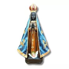 Escultura Imagem Nossa Senhora Aparecida Gesso Resinado 20cm