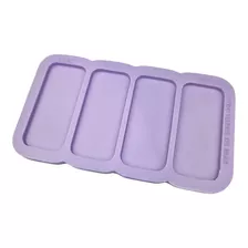 Molde De Silicone Paleta Presilhas Retângular 4 Cavidades