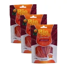 Kit 3 Pacs Petiscos Bio Dog Gourmet Soft Strips Cães - 100g