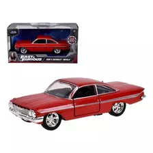 Jada 1-32 Rápidos Y Furiosos Chevy Impala 1961 Dom´s Color Rojo