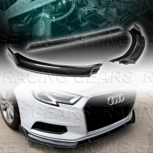 Fit 2017-2020 Audi A3  Carbon Look Style Front Bumper Lo Mmi Foto 5