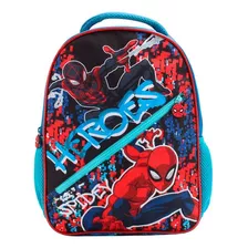 Mochila Escolar Spiderman Hombre Araña Marvel Heroes Color Unico Diseño De La Tela Liso