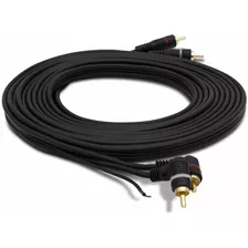 Cabo Rca 5 Metros Kx3 Preto Flexível Emborrachado 5m