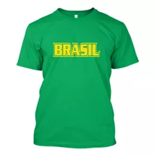 Camiseta Estampada Brasil Cores - Amarela - Azul - Verde