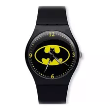 Reloj Batman Negro Amarillo Buen Regalo Hombre Niños 