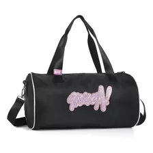 Bolso Deportivo Mujer Muaa Grande Desmontable Gym Yoga New Color Negro Liso