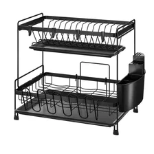 Secador Escurridor Loza Platos 2 Niveles Organizador Cocina