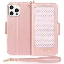 Funda Con Tapa Para iPhone 12 Pro Max 5g 6.7 In | Rosa Oro