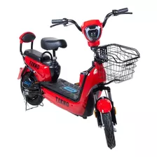 Scooter Moto Eléctrica Tekno Con Pedales - Rojo