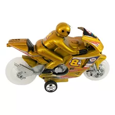 Moto De Juguete Para Niños Color Dorado