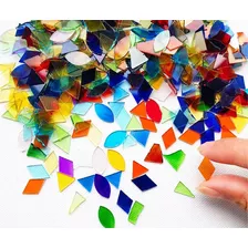 1000 Unidades De Mosaico De Vidrio Cuadrado Cor Triangular