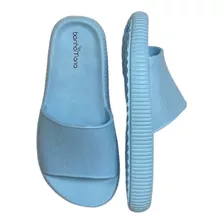 Chinelo Infantil Slide Azul Claro Banho Maria